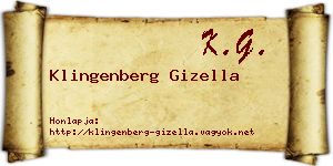 Klingenberg Gizella névjegykártya